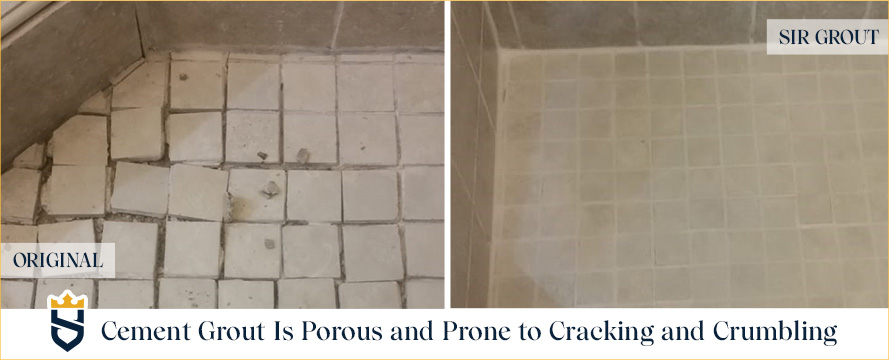 Cement Grout Is Porous and Prone to Cracking and Crumbling