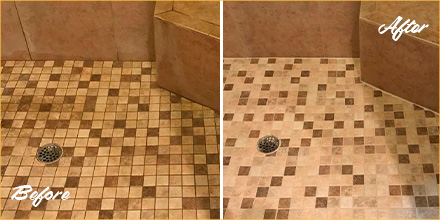 This Tile Floor in Hamilton Looks Amazing Thanks to Our Grout Cleaning  Services