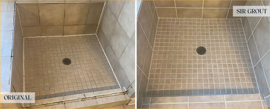 Shower Before and After Our Superb Caulking Services in Queens, NY